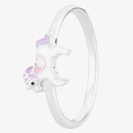Sterling Silver & Enamel Unicorn Ring AZR234404 Q