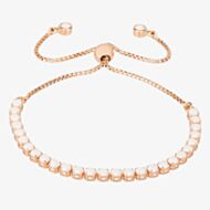 Isabella Verona Rose Gold Tone White Enamel Toggle Bracelet SBBCCRI17XXX4A0-R
