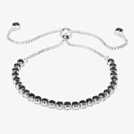 Isabella Verona Sterling Silver Black Enamel Toggle Bracelet SBBCCRI17XXXB0-S