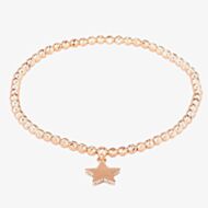 Isabella Verona Rose Gold Tone Beaded Star Elastic Bracelet SBETSRL17Y-STAR-R