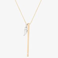 Isabella Verona Gold tone Bar and Wing Pendant NES-971-1