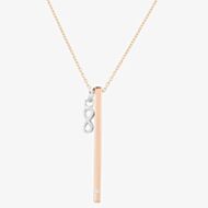 Isabella Verona Rose Gold tone Bar and Infinity Pendant NES-973-1