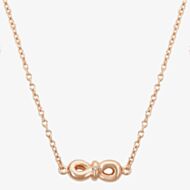 Silver Sparkle Rose Infinity Bow Necklace DP346CRRG0.5(T)