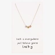 Sentiments Luck is Everywhere Multi-Tone Horseshoe Charm Necklace 18797