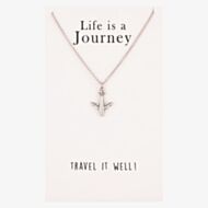 Sentiments Life is a Journey Aeroplane Pendant 12219M