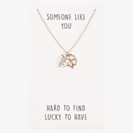Sentiments Hard To Find Lucky To Have Clover Two-Tone Pendant 18551