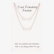 Sentiments True Friendship Forever Matching Infinity Necklaces 29929