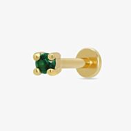 Scream Pretty 18ct Gold Plated Green Cubic Zirconia Single Stud Earrings SPG-30a