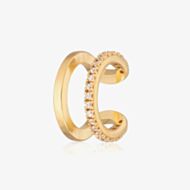 Scream Pretty 18ct Gold Plated Cubic Zirconia Double Small Single Ear Cuff Earrings SPG-280