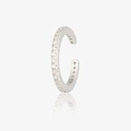 Scream Pretty Silver Rhodium Plated Plated Cubic Zirconia Slim Ear Cuff Earrings SPECSS170