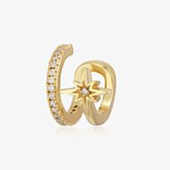 Scream Pretty 18ct Gold Plated Cubic Zirconia Star Double Band Ear Cuff Earrings SPG-285