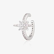Scream Pretty Starburst Silver Rhodiun Plated Small Star Ear Cuff Earrings SPS-284