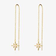 Scream Pretty Starburst 18ct Gold Plated Cubic Zirconia Threader Star Earrings SPEDGS7-PV