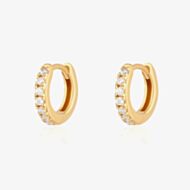Scream Pretty 18ct Gold Plated Cubic Zirconia Huggie Hoop Earrings SPESGS48-PV