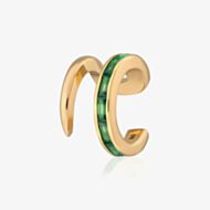 Scream Pretty 18ct Gold Plated Green Cubic Zirconia Double Band Ear Cuff Earrings SPG-136