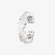 Scream Pretty Silver Rhodium Plated Stardust Cubic Zirconia Single Ear Cuff Earrings SPS-265