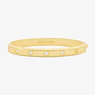 Michael Kors Yellow Gold Tone Plated Cubic Zirconia Logo Bangle MKJ8650710