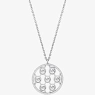 Michael Kors Premium Silver Circle Logo Pendant MKC1477AN040