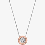 Michael Kors Premium Two-Tone Logo Disc Necklace MKC1587AN931