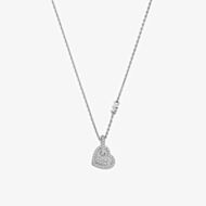 Michael Kors Love Sterling Silver Cubic Zirconia Heart Pendant Necklace MKC1747CZ040