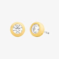 Michael Kors Yellow Gold Tone Plated Cubic Zirconia Round Stud Earrings MKJ8661710