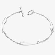 Lucy Quartermaine Silver Triple Drop T Bar Clasp Bracelet DB3