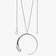 Lucy Quartermaine Silver Large Luna Pendant  Necklace LP1