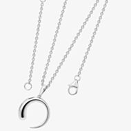Lucy Quartermaine Silver Luna Pendant Necklace LP2