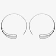 Lucy Quartermaine Silver Large Luna Hoop Earrings LER1