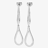 Lucy Quartermaine Silver Double Petal Dropper  Earrings PER3