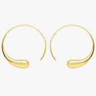 Lucy Quartermaine Gold Vermeil Large Luna Threader Hoop Earrings LER1G