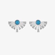 Lucy Quartermaine Sterling Silver Egyptian Turquoise Stud Earrings ES2