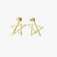 Lucy Quartermaine Gold Vermeil Sol Star Stud Earrings LS4G
