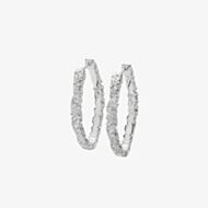 Lucy Quartermaine Silver Hula Medium Hoop Earrings HER3