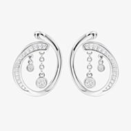 Lucy Quartermaine Volcan White Topaz Loop Earrings VER4