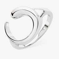 Lucy Quartermaine Silver Tear Drop Wishbone Ring LR2S