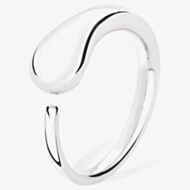 Lucy Quartermaine Silver Open Luna Drop Ring LR3