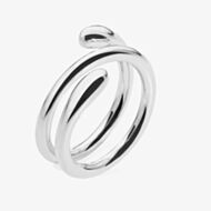 Lucy Quartermaine Silver Waterfall Wishbone Ring MR2