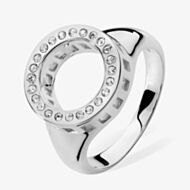 Lucy Quartermaine Silver Art Deco Halo Ring ADR1