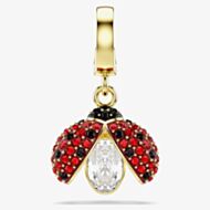 Swarovski Idyllia 18ct Gold Tone Plated Crystal Ladybird Charm 5743138