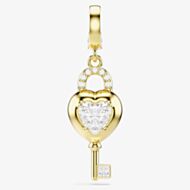 Swarovski Idyllia 18ct Gold Tone Plated Heart Key Charm 5742959