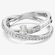 Swarovski Hyperbola Mixed Cuts Two Row Ring 5691231
