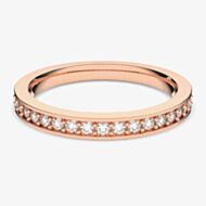 Swarovski Rare Rose Gold Tone White Crystal Channel Half Eternity Ring 5032