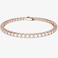 Swarovski Matrix White Rose Gold Plated Tennis Bracelet 5657659 M