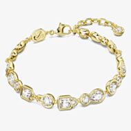 Swarovski Dextera White Mixed Cuts Gold Tone Plated Bracelet 5667044 (M)