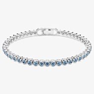 Swarovski Imber Rhodium Plated Blue Crystal Tennis Bracelet 5734239