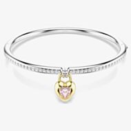 Swarovski Idyllia Mixed Metal Pink Heart Bangle 5737266 (M)
