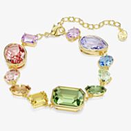Swarovski Gema Gold Tone Plated Multicoloured Crystal Bracelet 5737453 (M)
