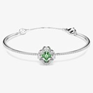 Swarovski Una Angelic Rhodium Plated Clover Bangle 5757791