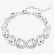 Swarovski Una Angelic Rhodium Plated Cushion Multi Halo Bracelet 5751558